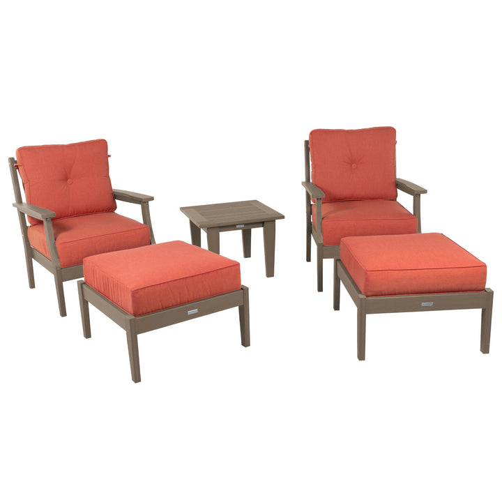 Lehigh Deep Seating 5 Piece Chairs and Ottoman Set Deep Seating Highwood USA