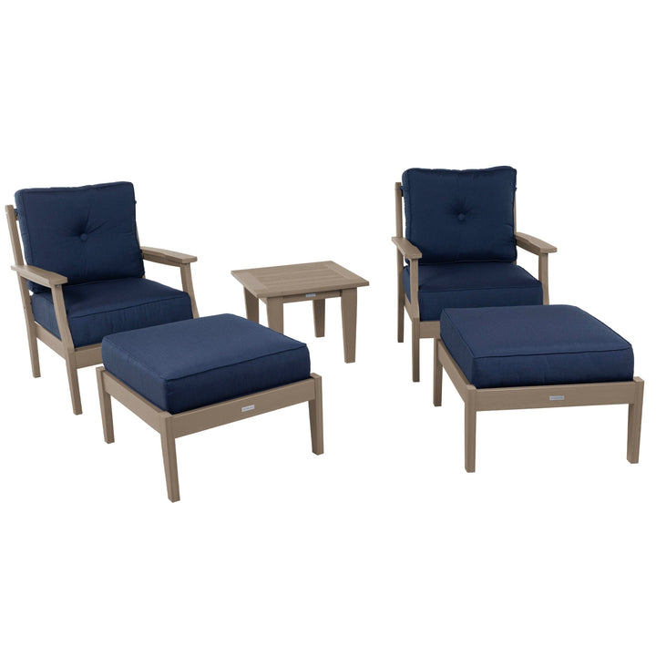 Lehigh Deep Seating 5 Piece Chairs and Ottoman Set Deep Seating Highwood USA