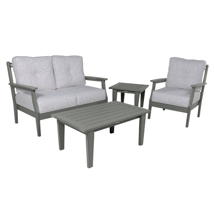 Lehigh Deep Seating 4 Piece Loveseat and Chair Set Deep Seating Highwood USA Lively Parchment Coastal Teak