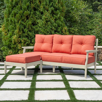 Lehigh Deep Seating 2 Piece Couch and Ottoman Set Deep Seating Highwood USA