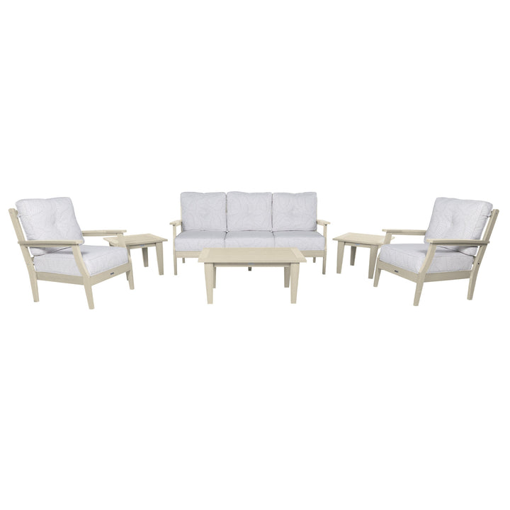 Lehigh Deep Seating 6 Piece Conversation Set Deep Seating Highwood USA Lively Parchment Whitewash