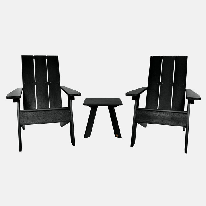 Italica Modern Adirondack 3-Piece Set Kitted Sets Highwood USA Black