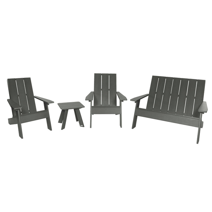 Italica Modern Adirondack 4-Piece Set Kitted Sets Highwood USA Coastal Teak
