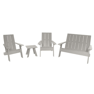 Italica Modern Adirondack 4-Piece Set Kitted Sets Highwood USA Harbor Gray