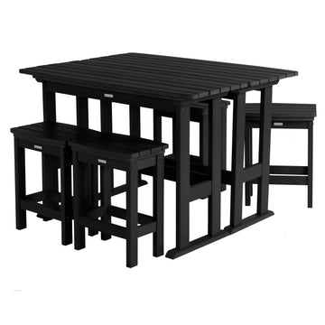 Lehigh 6pc Counter Height Balcony Set Dining Highwood USA Black