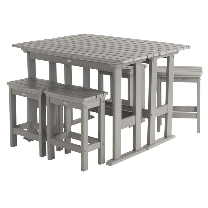 Lehigh 6pc Counter Height Balcony Set Dining Highwood USA Harbor Gray