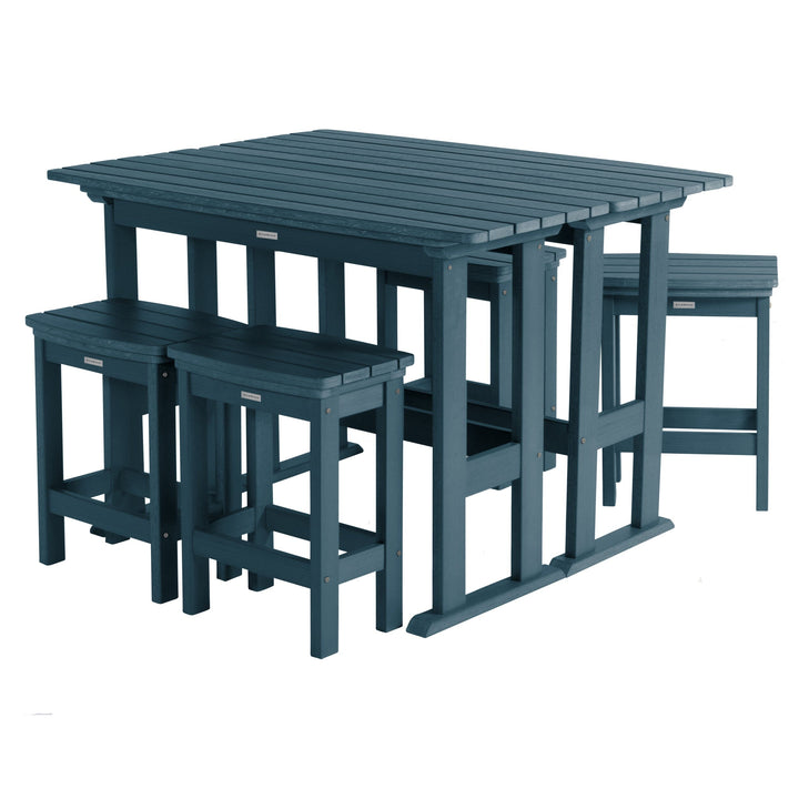 Lehigh 6pc Counter Height Balcony Set Dining Highwood USA Nantucket Blue