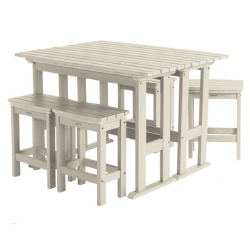 Lehigh 6pc Counter Height Balcony Set Dining Highwood USA Whitewash