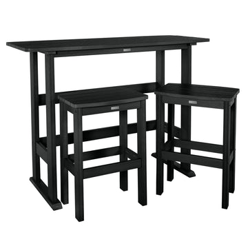 Lehigh 3pc Bar Height Balcony Set Dining Highwood USA Black