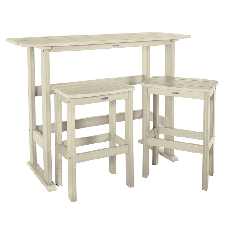 Lehigh 3pc Bar Height Balcony Set Dining Highwood USA Whitewash