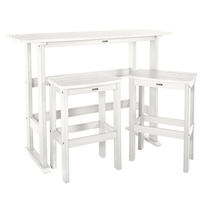 Lehigh 3pc Bar Height Balcony Set Dining Highwood USA White