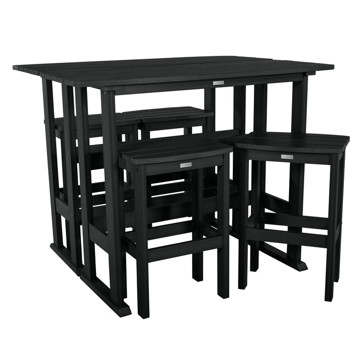 Lehigh 6pc Bar Height Balcony Set Dining Highwood USA Black