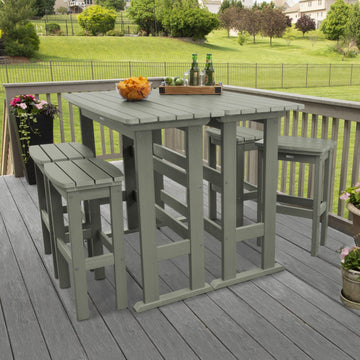 Lehigh 6pc Bar Height Balcony Set Dining Highwood USA