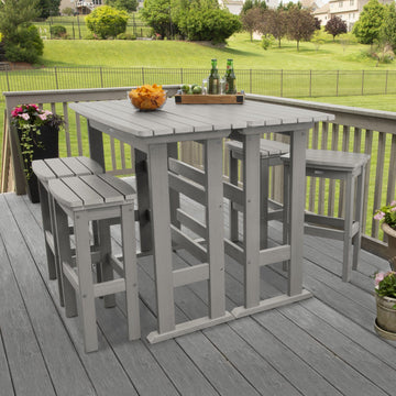 Lehigh 6pc Bar Height Balcony Set Dining Highwood USA