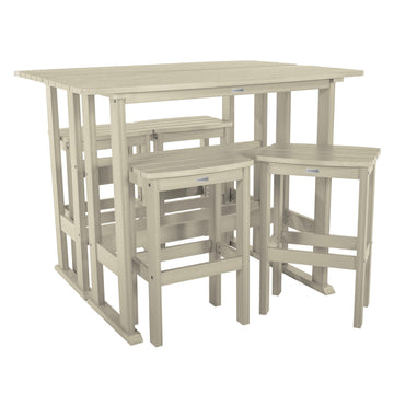 Lehigh 6pc Bar Height Balcony Set Dining Highwood USA Whitewash