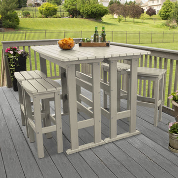 Lehigh 6pc Bar Height Balcony Set Dining Highwood USA