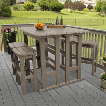 Lehigh 6pc Bar Height Balcony Set Dining Highwood USA