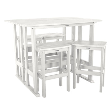 Lehigh 6pc Bar Height Balcony Set Dining Highwood USA White