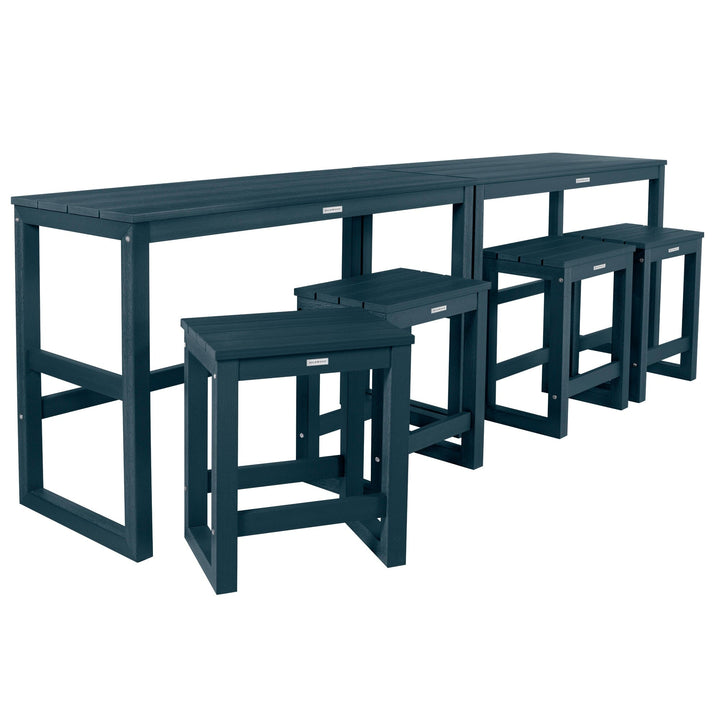 Monroe Modern Counter Height Balcony 6 Piece Set Dining Highwood USA Federal Blue