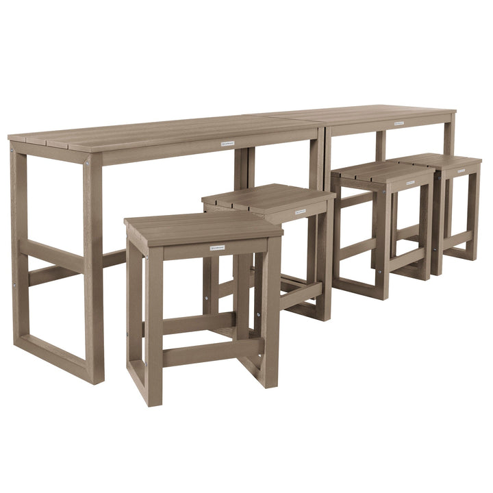 Monroe Modern Counter Height Balcony 6 Piece Set Dining Highwood USA Woodland Brown