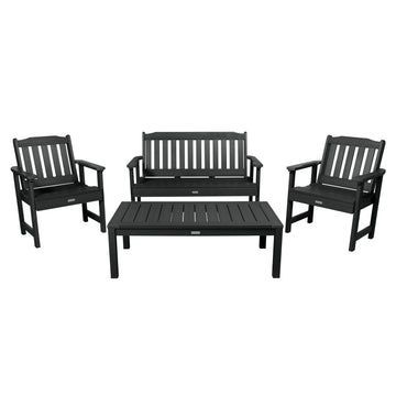 Lehigh Garden Conversation Set Kitted Sets Highwood USA Black
