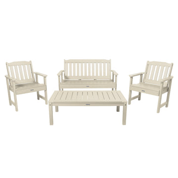 Lehigh Garden Conversation Set Kitted Sets Highwood USA Whitewash