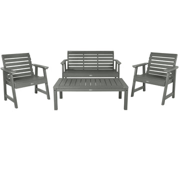 Weatherly Garden Conversation Set Kitted Sets Highwood USA Coastal Teak