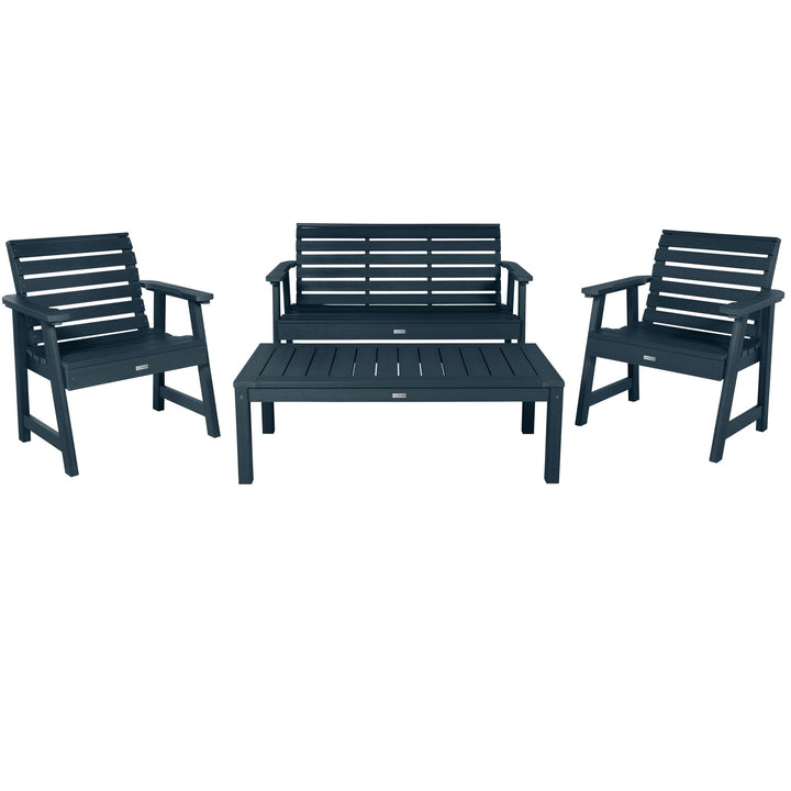 Weatherly Garden Conversation Set Kitted Sets Highwood USA Federal Blue