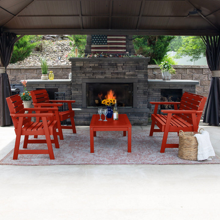 Weatherly Garden Conversation Set Kitted Sets Highwood USA