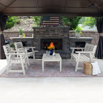 Weatherly Garden Conversation Set Kitted Sets Highwood USA