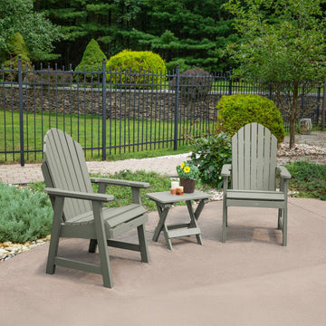 2 Hamilton Deck Chairs with Folding Side Table Kitted Sets Highwood USA