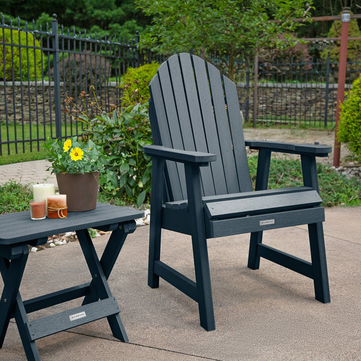 2 Hamilton Deck Chairs with Folding Side Table Kitted Sets Highwood USA