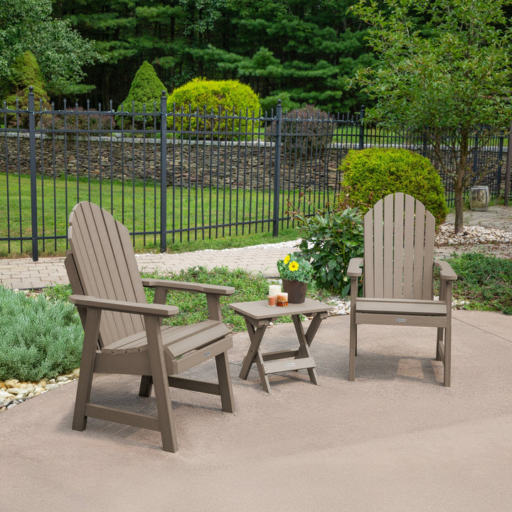2 Hamilton Deck Chairs with Folding Side Table Kitted Sets Highwood USA