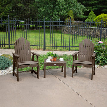 2 Hamilton Deck Chairs with Adirondack Side Table Kitted Sets Highwood USA