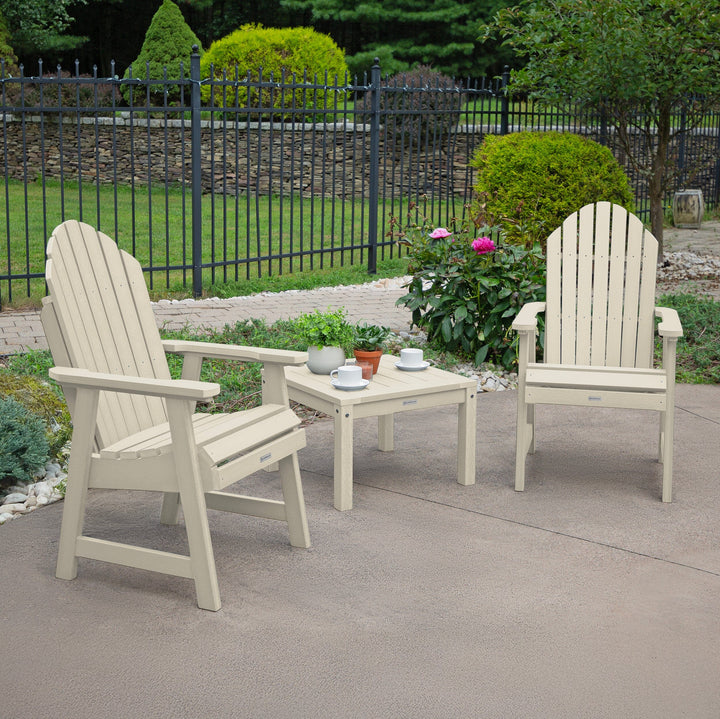 2 Hamilton Deck Chairs with Adirondack Side Table Kitted Sets Highwood USA