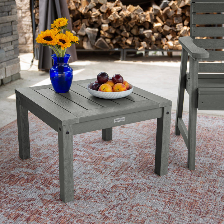 2 Weatherly Garden Chairs with Square Side Table Kitted Sets Highwood USA