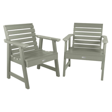 Set of 2 Weatherly Garden Chairs Kitted Sets Highwood USA Eucalyptus