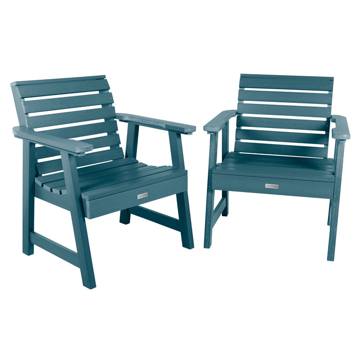 Set of 2 Weatherly Garden Chairs Kitted Sets Highwood USA Nantucket Blue