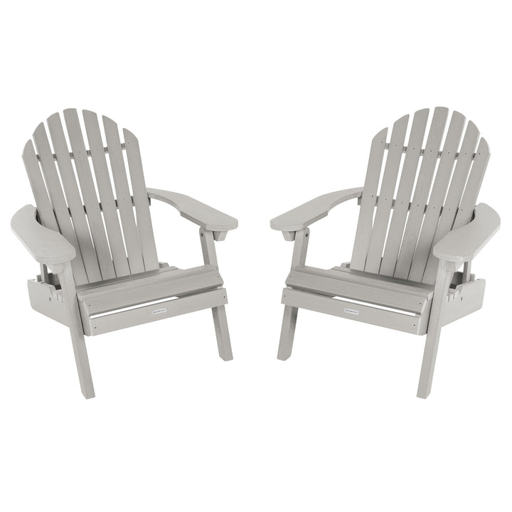 Set of 2 Hamilton Reclining Adirondack Chairs Adirondack Chairs Highwood USA Harbor Gray