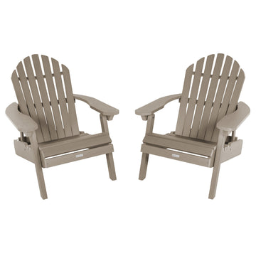 Set of 2 Hamilton Reclining Adirondack Chairs Adirondack Chairs Highwood USA Woodland Brown
