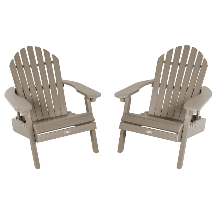Set of 2 Hamilton Reclining Adirondack Chairs Adirondack Chairs Highwood USA Woodland Brown
