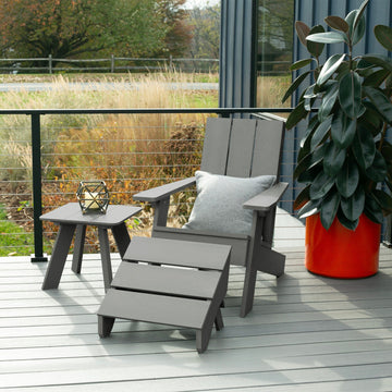 Italica Modern Adirondack Chair, Ottoman, and Side Table Adirondack Chairs Highwood USA