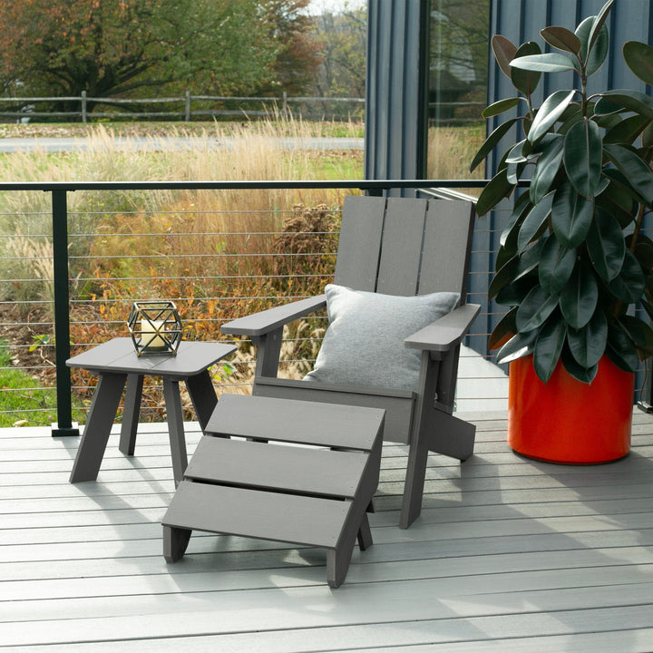Italica Modern Adirondack Chair, Ottoman, and Side Table Adirondack Chairs Highwood USA