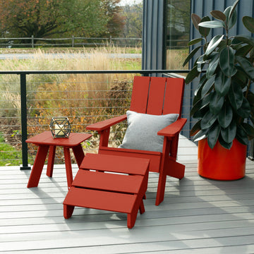 Italica Modern Adirondack Chair, Ottoman, and Side Table Adirondack Chairs Highwood USA