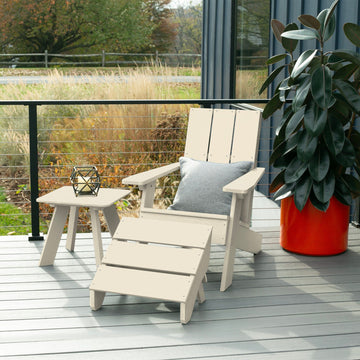 Italica Modern Adirondack Chair, Ottoman, and Side Table Adirondack Chairs Highwood USA