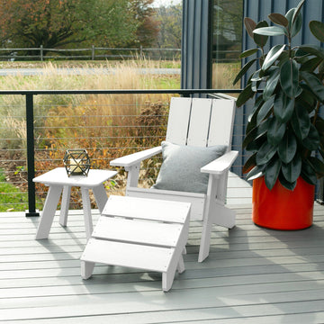 Italica Modern Adirondack Chair, Ottoman, and Side Table Adirondack Chairs Highwood USA