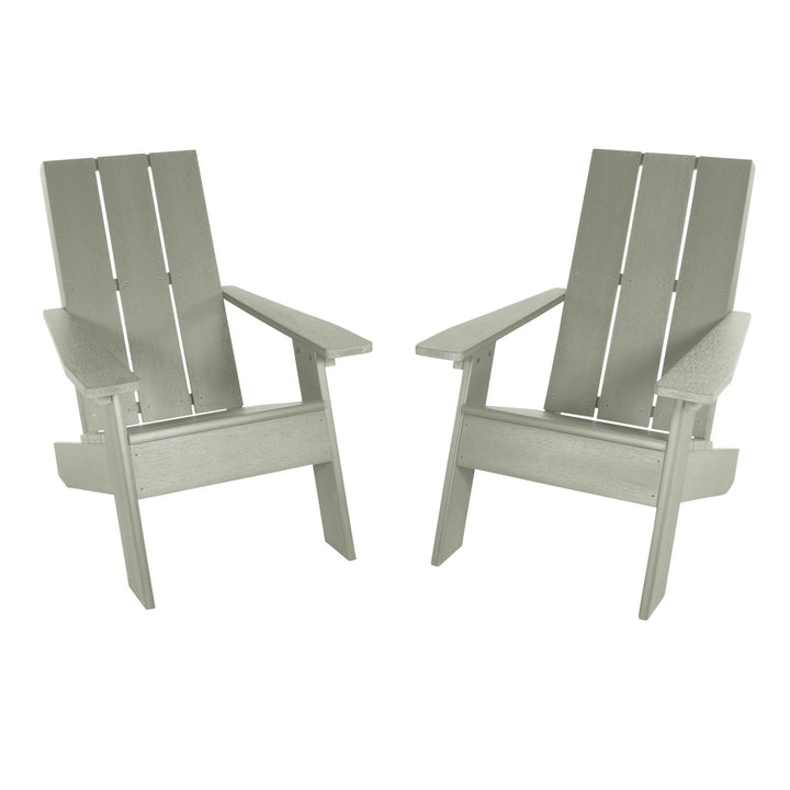 Set of Two Italica Modern Adirondack Chairs Adirondack Chairs Highwood USA Eucalyptus