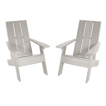 Set of Two Italica Modern Adirondack Chairs Adirondack Chairs Highwood USA Harbor Gray