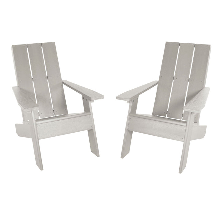Set of Two Italica Modern Adirondack Chairs Adirondack Chairs Highwood USA Harbor Gray