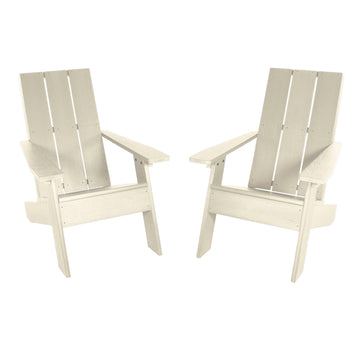 Set of Two Italica Modern Adirondack Chairs Adirondack Chairs Highwood USA Whitewash
